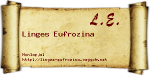 Linges Eufrozina névjegykártya